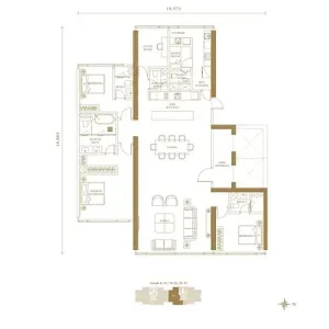Pavilion Damansara Heights - Crown Residences - Floor Plan - 3 Bedroom - TYPE G1