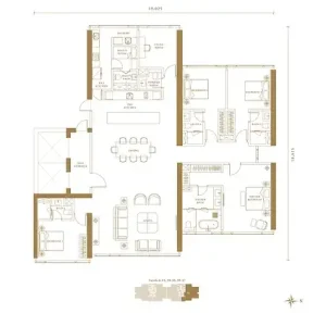 Pavilion Damansara Heights - Crown Residences - Floor Plan - 4 Bedroom - TYPE G2