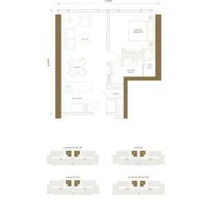 Pavilion Damansara Heights - Regent Suites - Floor Plan - 1 Bedroom - TYPE A1