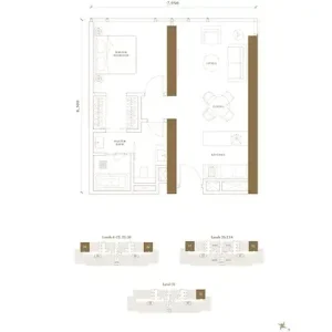 Pavilion Damansara Heights - Regent Suites - Floor Plan - 1 Bedroom - TYPE A3
