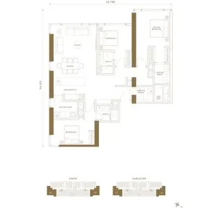 Pavilion Damansara Heights - Regent Suites - Floor Plan - 3 Bedroom - TYPE C1