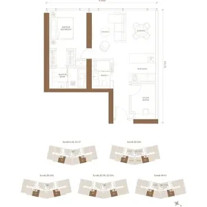 Pavilion Damansara Heights - Windsor Suites - Floor Plan - 1 Bedroom - TYPE D5